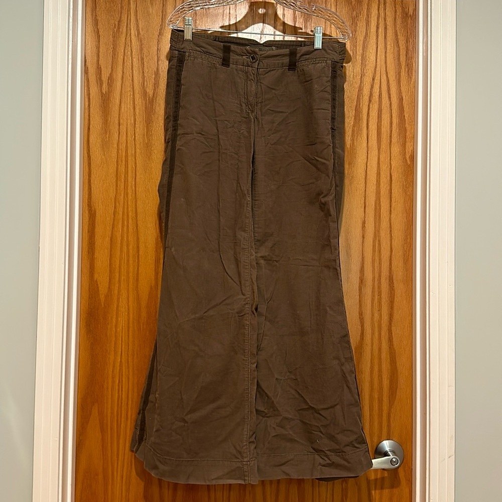 Hei Hei Wide Leg Corduroy Pants Anthropologie Brown Low Rise